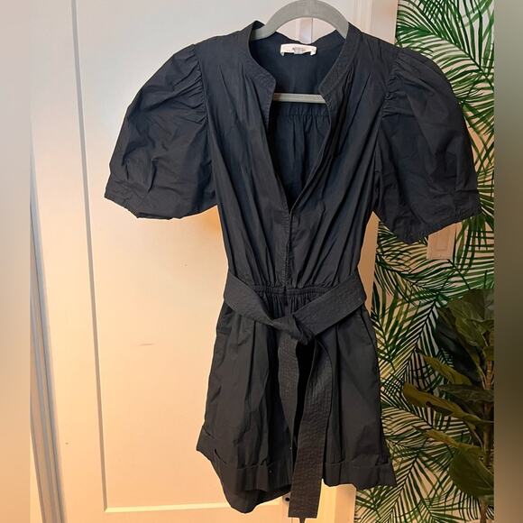 A.L.C. Black Erika Romper Sz 2 - Picture 4 of 11